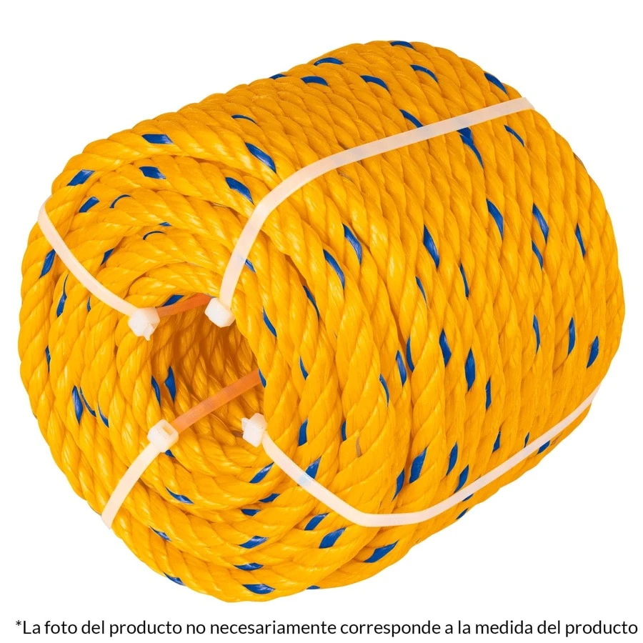 11 Mm Yellow Polypropylene Rope 1 Kilo Truper CUE-111K 40187 - Yellow - View 1