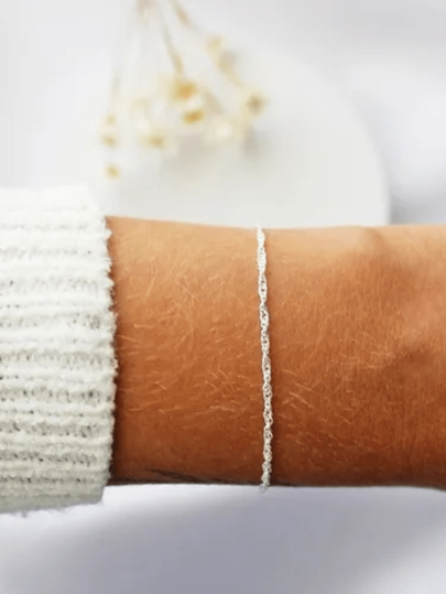 Pulseira Singapura Prata 925 Legitima