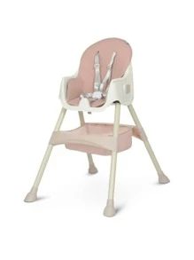 Periquera Silla Alta para Bebés 3 en 1 con Cinturón - Rosa - Ver 2