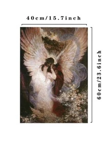 1入組原畫高清再現世界名畫《天使之觸》1918 年，門廳、客廳或臥室的理想裝飾，無框油畫印刷在畫布上