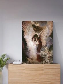 1入組原畫高清再現世界名畫《天使之觸》1918 年，門廳、客廳或臥室的理想裝飾，無框油畫印刷在畫布上