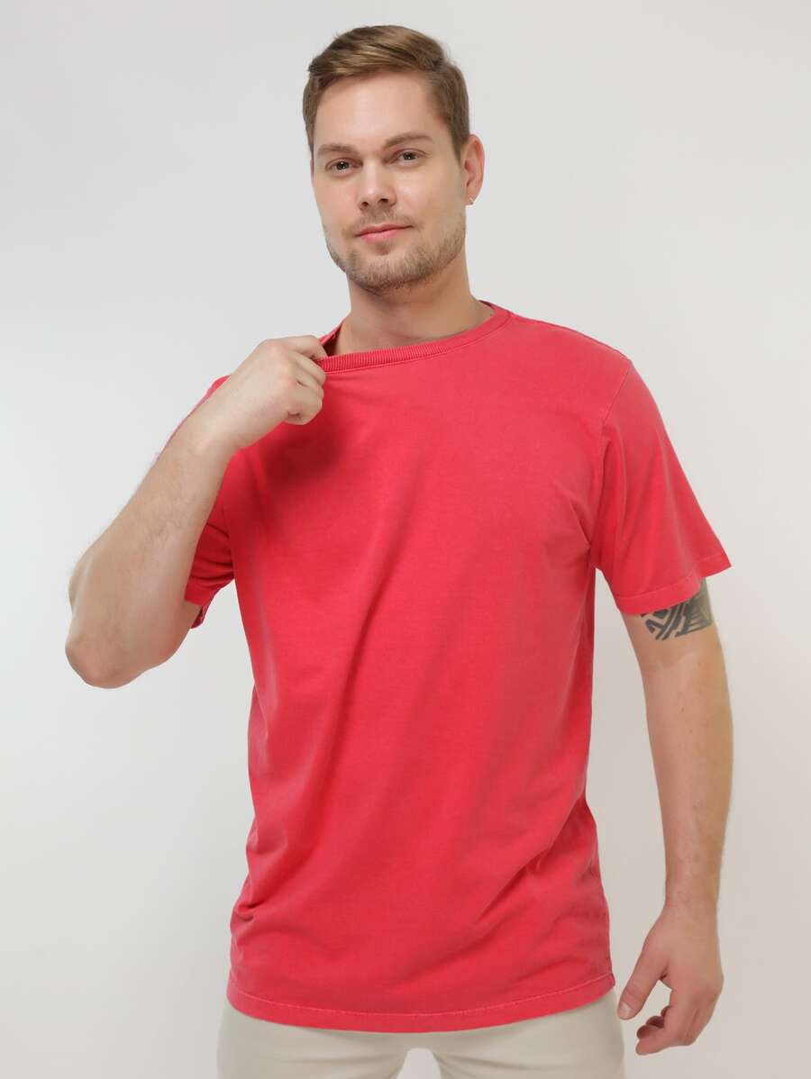 Men T-Shirts - 紅色 - 查看 1