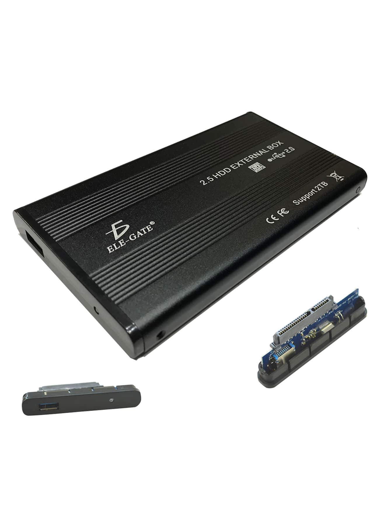 Gabinete Case CON08 para Disco Duro Sata Usb 2.0 ELE-GATE - Multicolor - Ver 1