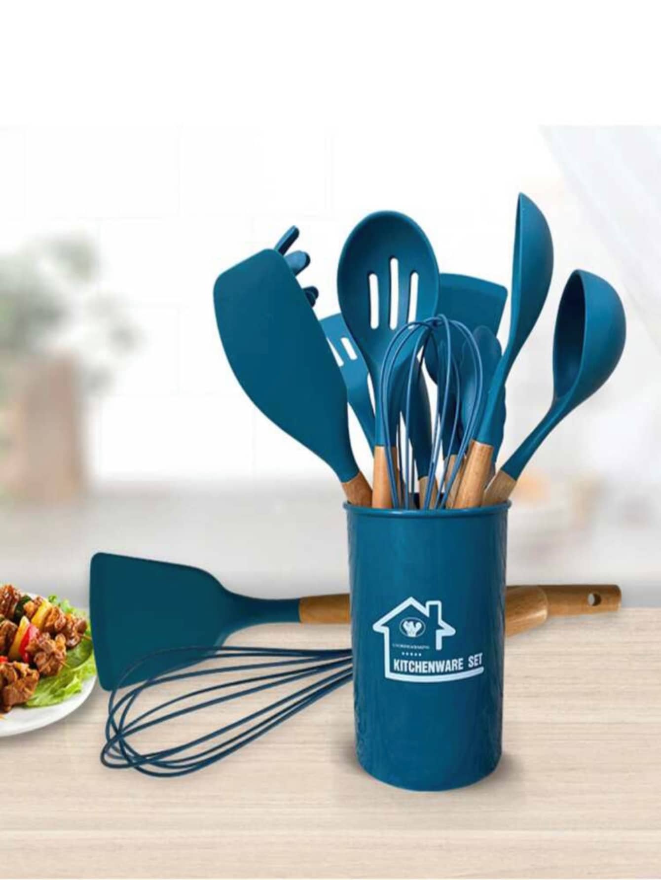 KITCHEN UTENSILIOS SET 12PZS - Azul - Ver 1
