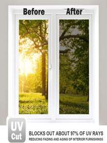 1roll One Way Mirror Window Film Daytime Privacy Heat Control Film Solar Film Self-adhesive Window Tint for Home and Office Blue & Silver - Blue - View 5