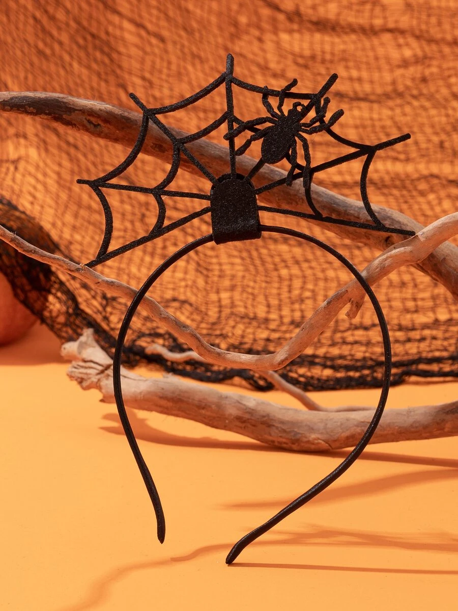 1pc Halloween Spider Headband - Black - View 1