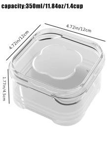10 Pacotes de Recipientes Plásticos Transparentes Conservadores de Alimentos para Refrigerador com Tampas para Armazenamento de Alimentos, Adequados para Lava-Louças