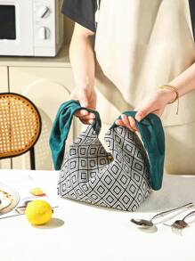 1pc Random Fashionable Portable Bow Knot Design Dirty-Resistant Lunch Box Storage Bag For Students - Multicolor - View 4