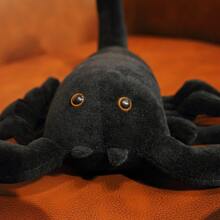 Preparado para Halloween - Escorpión negro de peluche realista: 3D serie oscura, animal de peluche para una decoración espeluznante del hogar o un juguete festivo