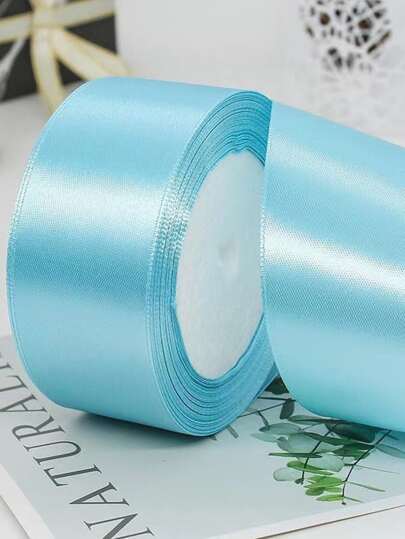 1개 롤 0.6cm/4cm 폭 새틴 리본 DIY 리본 만들기, 케이크 장식, 포장, 개학 발렌타인데이용