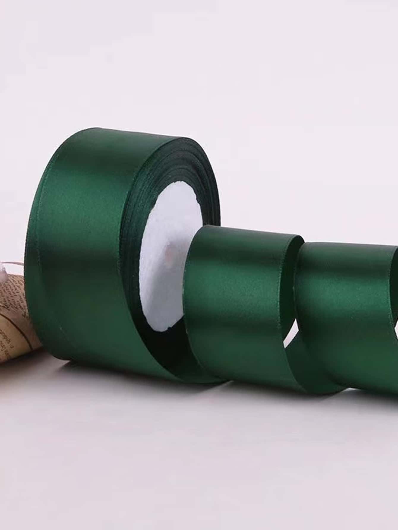 1 rollo de cinta de satén de 4 cm de ancho, perfecta para hacer lazos para el cabello, decoración de pasteles y para atar en horneado