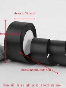 1 Cuộn Ruy băng Satin rộng 0,6cm/4cm, Nơ tự làm, Trang trí bánh, Gói quà, Ngày lễ tình nhân trở lại trường - Màu be - Xem 2