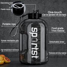 1 件大容量绳带吸管 Triton 保温杯，精确刻度便携式水瓶，坚固耐摔耐高温吨桶，适合热爱运动健身的男女学生，适合户外、露营