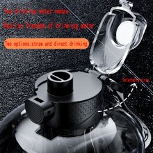 1 件大容量绳带吸管 Triton 保温杯，精确刻度便携式水瓶，坚固耐摔耐高温吨桶，适合热爱运动健身的男女学生，适合户外、露营
