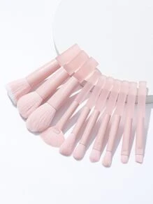 10支/套半透明糖果色迷你化妆刷套装，包含腮红刷、散粉刷、高光笔，精致化妆工具，送给女朋友的完美礼物，化妆刷套装，化妆刷套装，化妆刷套装，全套化妆刷，化妆套装，化妆刷套装，化妆礼盒套装 - 淺粉色 - 查看 1