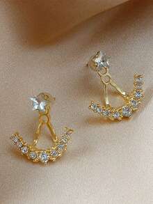 1 Paar Ohrringe Modisch & Glänzend Design, , Verschleiß 2 , Für Frauen - Verschiedenfarbig - Übersicht 4