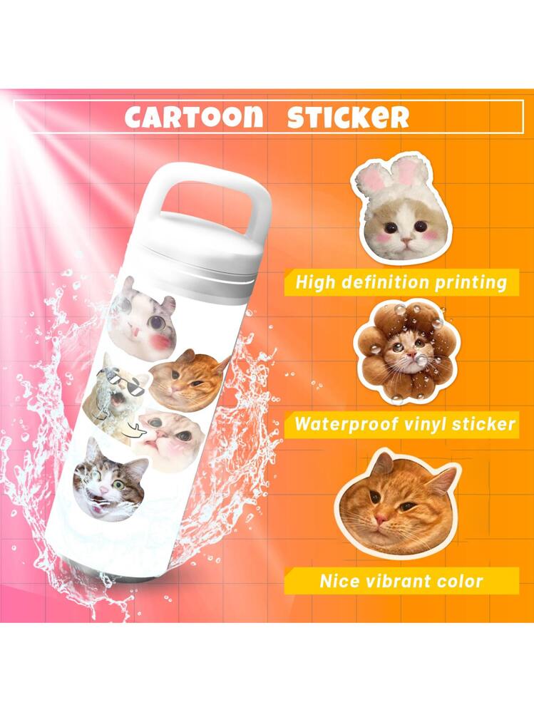 50 Cartoon Leuke Grappige Katten Stickers Vinyl Stickers Waterdichte Stickers Decal Versieren Laptop Garage Deur Koelkast Water Fles Gitaar Auto Scrapbook Skateboard Koffer Motorfiets Snowboard
