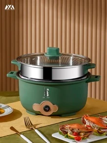 Double-layer Electric Rice Cooker Multi-function Electric Cooking Pot - Green - View 1