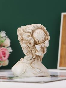 1pc European Vintage Distressed Smiling Woman Shaped Flower Vase - Multicolor - View 4