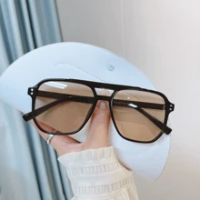 2 buc. Ochelari de modă supradimensionați, retro, cu fascicul dublu, lentile oceanice cu personalitate în stil,