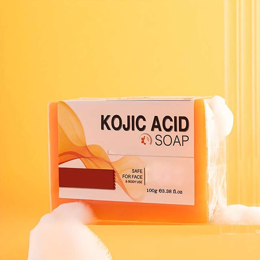 1入組橡樹殺蟎皂,abs材質透明溫和手工皂,適用於男女面部及身體清潔,可在家中或旅行時使用 - 橘色 - 查看 1