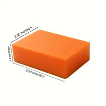 1入組橡樹殺蟎皂,abs材質透明溫和手工皂,適用於男女面部及身體清潔,可在家中或旅行時使用 - 橘色 - 查看 3