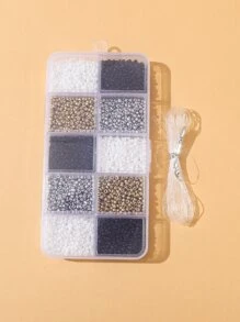 1 caja DIY de vidrio semilla rosario , 10 compartimentos , para haciendo Juguetes & Bisutería