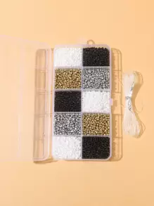 1 caja DIY de vidrio semilla rosario , 10 compartimentos , para haciendo Juguetes & Bisutería