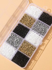 1 caja DIY de vidrio semilla rosario , 10 compartimentos , para haciendo Juguetes & Bisutería