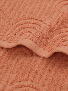 QIBHI 1 pieza Toalla de baño liso color - Naranja Quemada - Ver 6