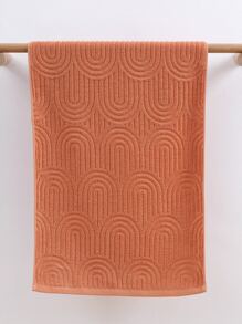 QIBHI 1 cái Vải Khăn Tắm Hoặc Khăn, Khăn Jacquard Hình Học Cho Phòng Tắm, Phòng Tập Thể Dục, Khách Sạn - Màu Cam cháy - Xem 7