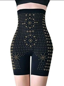 High-Waisted Girdle Shorts, Reducing And Shaping Girdle, Belly Slimming Panties, Seamless Buttock Shaping Girdle, Shaping Underwear For Women - 黑色 - 查看 4