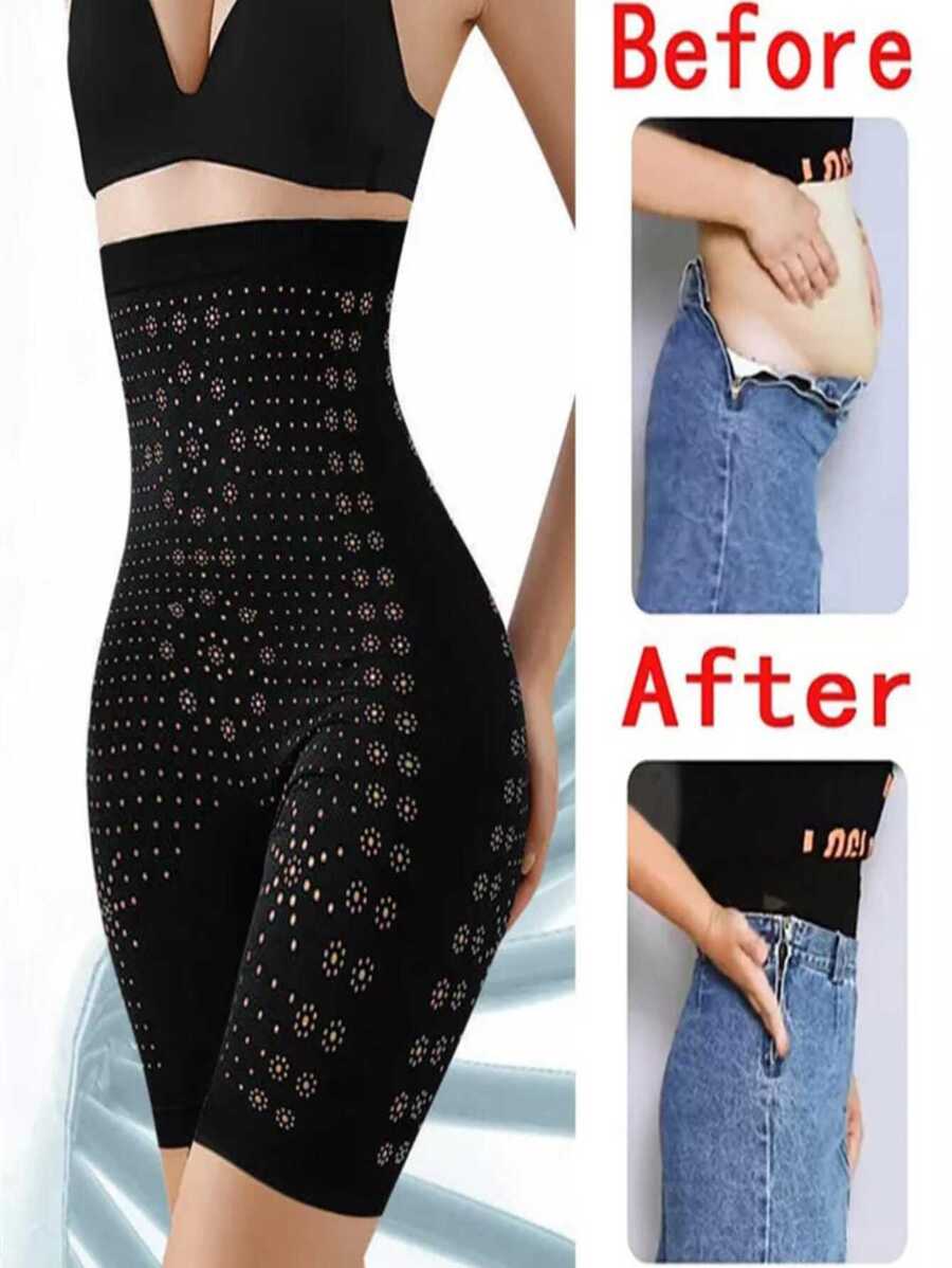 High-Waisted Girdle Shorts, Reducing And Shaping Girdle, Belly Slimming Panties, Seamless Buttock Shaping Girdle, Shaping Underwear For Women - 黑色 - 查看 1
