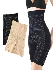 High-Waisted Girdle Shorts, Reducing And Shaping Girdle, Belly Slimming Panties, Seamless Buttock Shaping Girdle, Shaping Underwear For Women - 黑色 - 查看 7