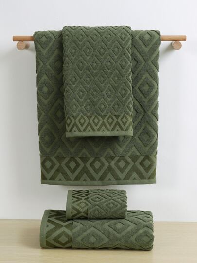 QIBHI 3/2/1 pieza Toalla de baño/toalla de baño de tela ligera y delgada de unicolor jacquard, toalla de baño absorbente y suave de rizo, disponible en varios tamaños, toallas de ducha para salón de belleza, hotel, deportes, artículos esenciales para el hogar, toalla, toalla de baño para el cuidado de la piel