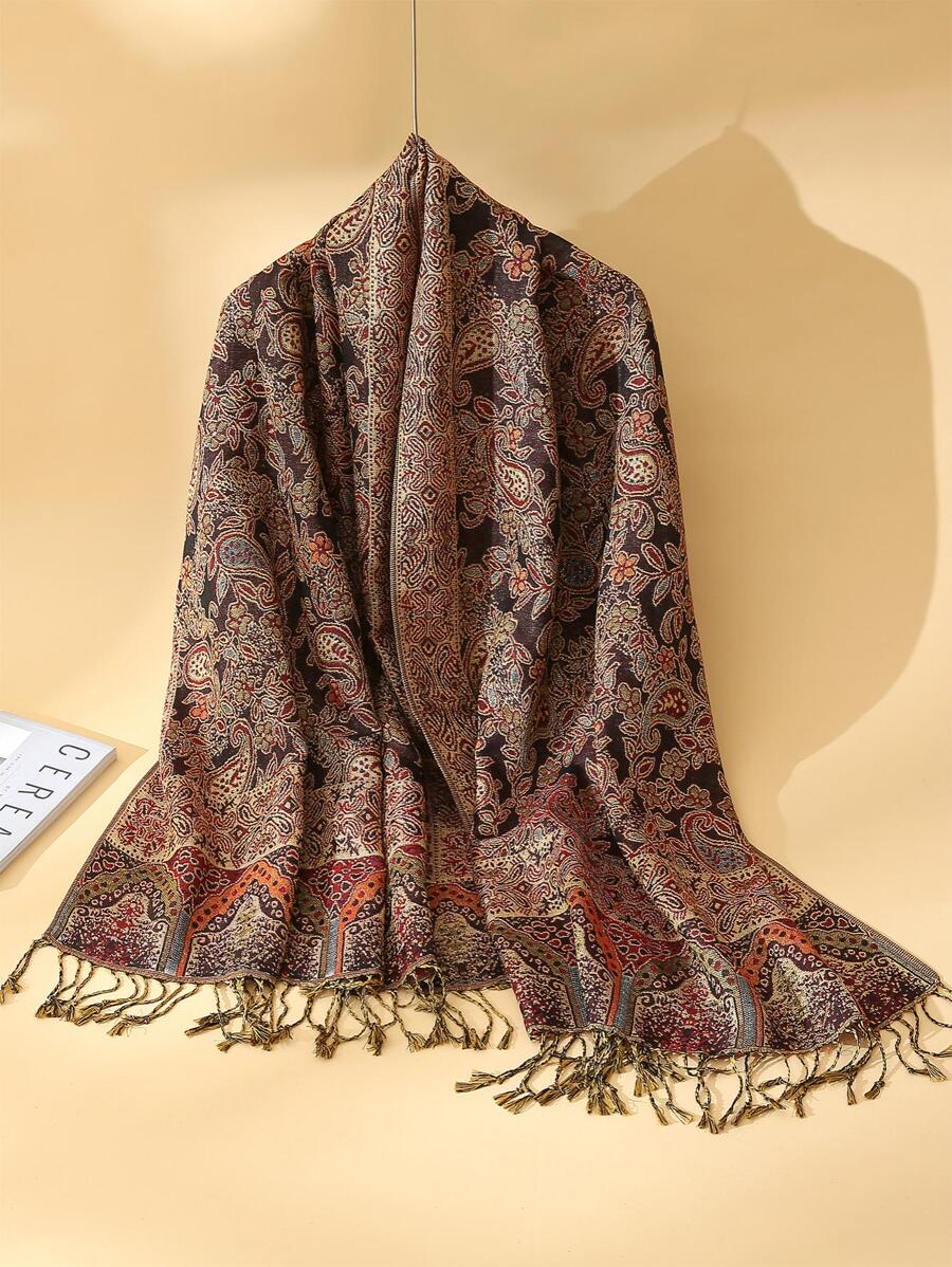 Khăn choàng nhẹ thời trang phong cách Boho 1 cái thoáng khí & tối giản dành cho nữ, thích hợp để mặc hàng ngày và chụp ảnh du lịch - Nhiều màu - Xem 1