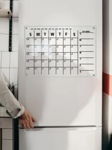 1入組3D透明亞克力週計劃表日程表備忘錄板可消除展示板