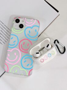 1 hộp đựng điện thoại di động và 1 hộp đựng tai nghe có họa tiết mặt hoạt hình, chống sốc. Tương thích với Airpod Pro/Iphone 6/6s/6 Plus/7/8 /Se/X/Xs Max/Xr/11pro/12pro/13pro/14pro/12mini/13mini/11promax/12promax/13promax/14promax/14plus - Trong sáng - Xem 3