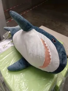 1pc Cute Shark Stuffed Plush Toy, Long Bolster Pillow Doll Birthday Gift For Girls - Multicolor - View 4