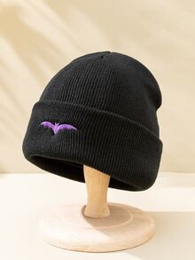 1入組孩子們蝙蝠形狀針織帽適用於戶外運動和休閒穿戴