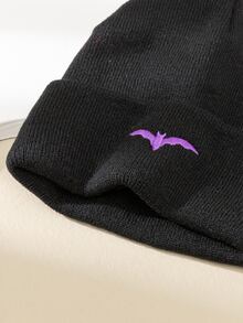 1入組孩子們蝙蝠形狀針織帽適用於戶外運動和休閒穿戴