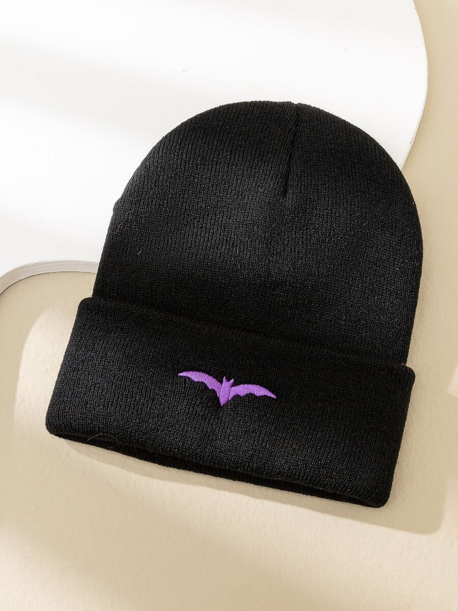 1入組孩子們蝙蝠形狀針織帽適用於戶外運動和休閒穿戴