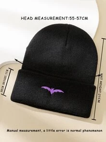 1入組孩子們蝙蝠形狀針織帽適用於戶外運動和休閒穿戴