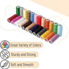 10pcs Random Colors Polyester Sewing Thread, Suitable For Sewing Lovers And Sock Manufacturers, Solid Home Use Yarn - Multicolor - View 5