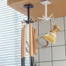 1 pieza Gancho de plástico montado en la pared simple blanco de plástico sin perforación espiral para doméstico - Blanco - Ver 1