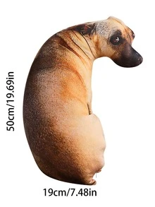 1 pieza Cojín decorativo perro en forma de - Amarillo - Ver 2