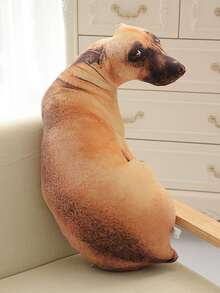 1 pieza Cojín decorativo perro en forma de - Amarillo - Ver 3