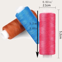 10pcs Random Colors Polyester Sewing Thread, Suitable For Sewing Lovers And Sock Manufacturers, Solid Home Use Yarn - Multicolor - View 2