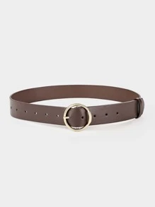 1 chiếc thắt lưng thời trang và đa năng dành cho nữ có khóa nổi màu vàng trang trí dùng hàng ngày, thường ngày, mùa hè, đi học, mùa thu, mùa lễ hội Halloween - Cà phê - Xem 2