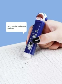 1set Cartoon Design Office Rubber Eraser With 2 Replacement Refills - Pink - View 3